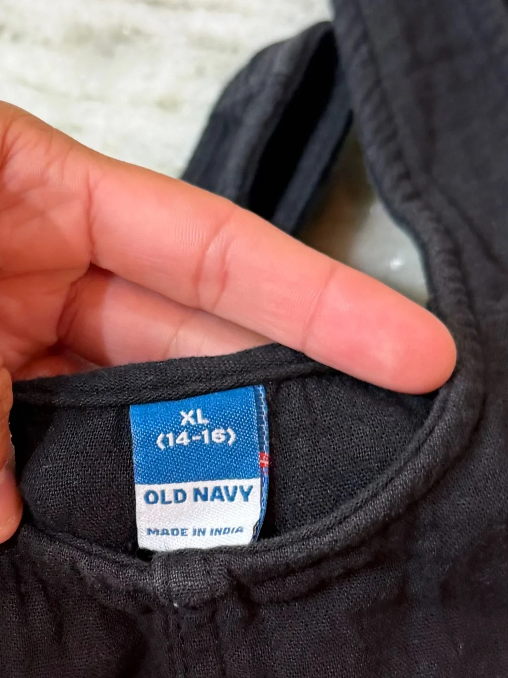 Old Navy Girls' Black Cotton Romper Lightweight